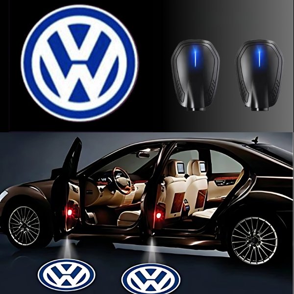 2X Kabellose LED Auto Türbeleuchtung VW Logo Projektor