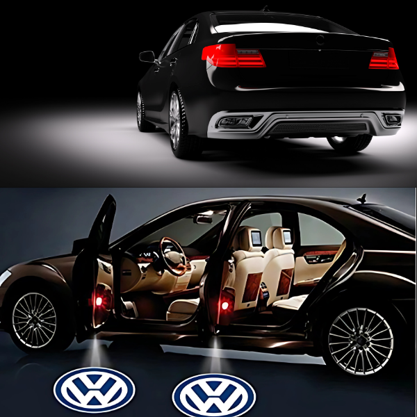 2X Kabellose LED Auto Türbeleuchtung VW Logo Projektor
