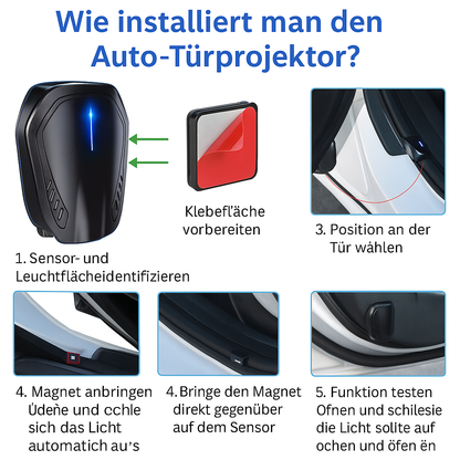 2X Kabellose LED Auto Türbeleuchtung VW Logo Projektor
